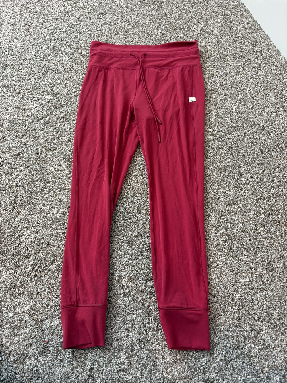 Vuori Daily Leggings Reddish Pink Size Large Drawstring